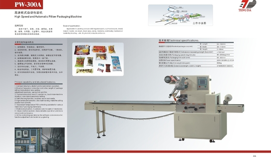 Automatic Horizontal Pillow Packing Machine For Fruit / Vegetable Beverage