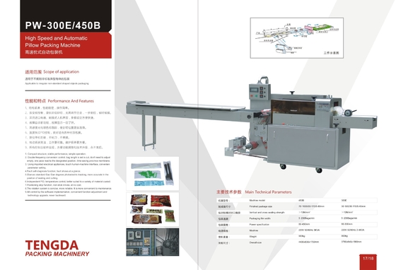 Electric Flow Pack Wrapping Machine For Power Switch 30-110mm Width